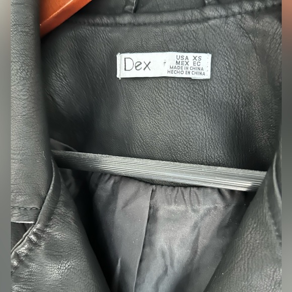 Dex Faux Leather Moto Jacket XS - Picture 4 of 4